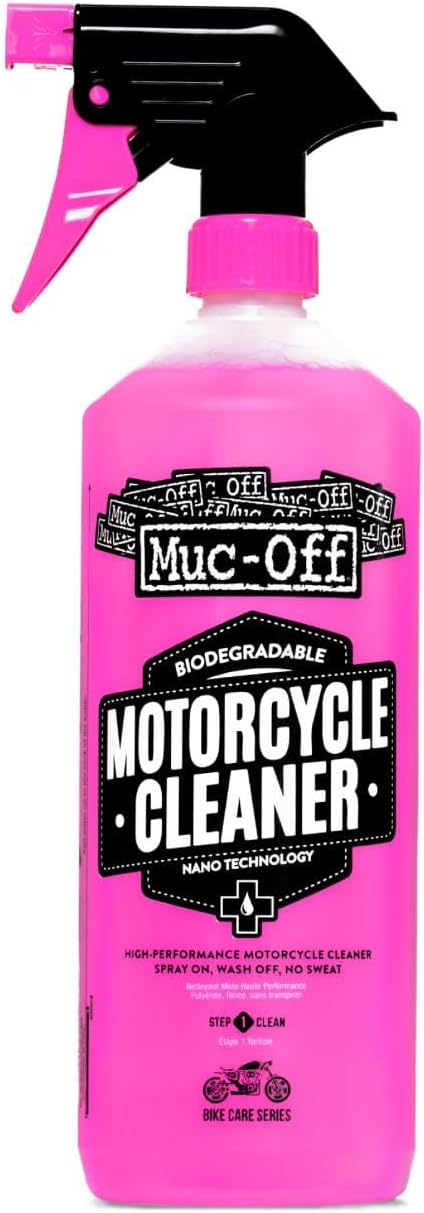 Muc-Off 664US Nano-Tech Motorcycle Cleaner front view of 1 Liter bottle