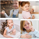 Educational gift for kids showing wooden tooth box details