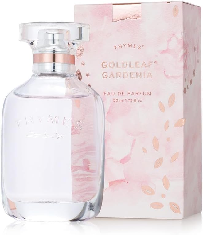 Thymes Goldleaf Gardenia Eau De Parfum front view bottle