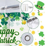 Leprechaun gnome bathroom decor curtain demonstrating the quick drying waterproof material fabric