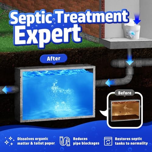 Vacplus septic tank treatment dissolvable enzyme packets in hand