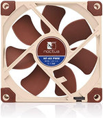 Noctua four pin cooling fan showing advanced acoustic optimisation frame and brown anti-vibration pads.