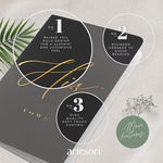 Artesori his and hers wedding vow books held in hands