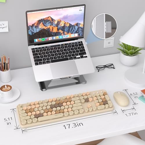 Stylish aesthetic lifestyle setup showing the wireless setup with a computer.