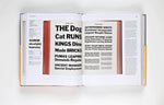 Angle view of the thick hardcover binding and paper quality