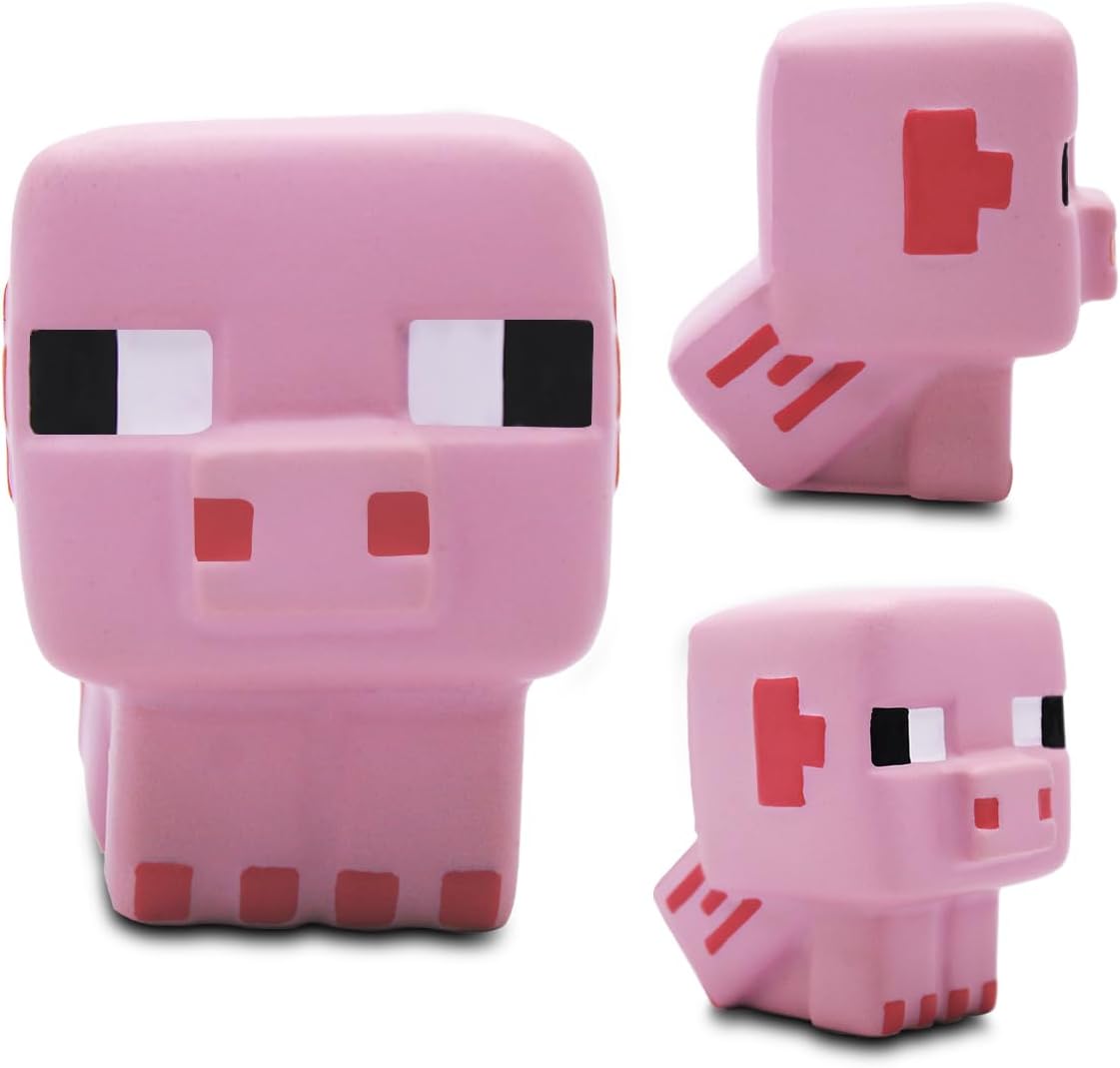 Just Toys Minecraft SquishMe series character lineup display