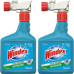 Windex hose spray window cleaner bottle showing the clean and rinse settings.