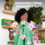 Gain imported USA laundry sheets showing proper directions for single and extra large loads.