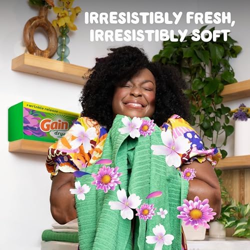 Gain imported USA laundry sheets showing proper directions for single and extra large loads.