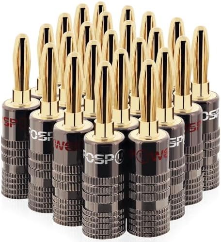 FosPower gold plated audio connector close up