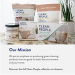 Authentic The Clean People laundry softener showing Spring fragrance and vegan logo.