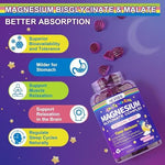 Neviss health magnesium malate and calcium filled gummies top angle view showing the secure child resistant cap sealing.