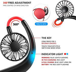 Side view of the hands free personal cooling fan showcasing the flexible silicone arms.