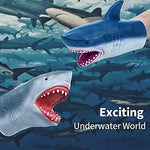 Hand controlling mouth of Yolococa shark puppet for facial expressions