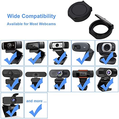 JCWINY privacy shutter cap installed on a streaming web camera frame showing a perfect fit