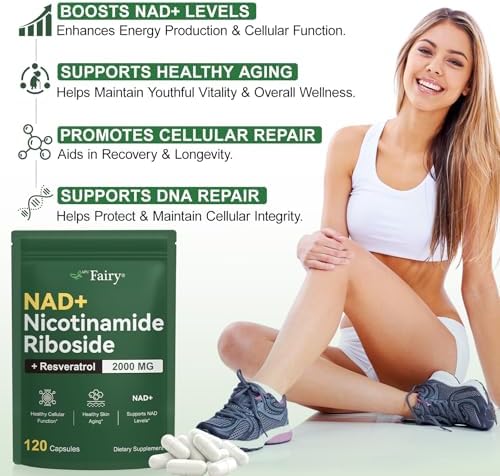 Apu.fairy NAD supplement bottle showing potency per serving