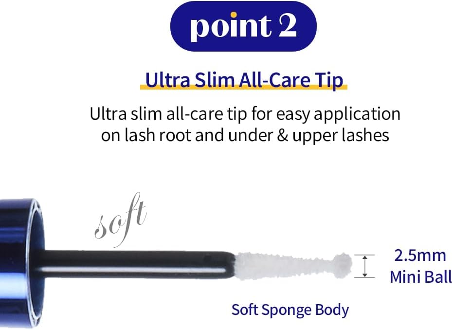 Side profile of the caffeine infused eyelash and brow growth treatment tubes.