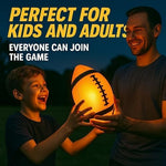 TOMLEON glow in the dark football package including extra batteries for youth outdoor play
