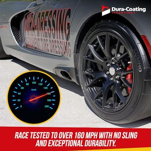 High gloss results of Dura-Coating Technology tire dressing