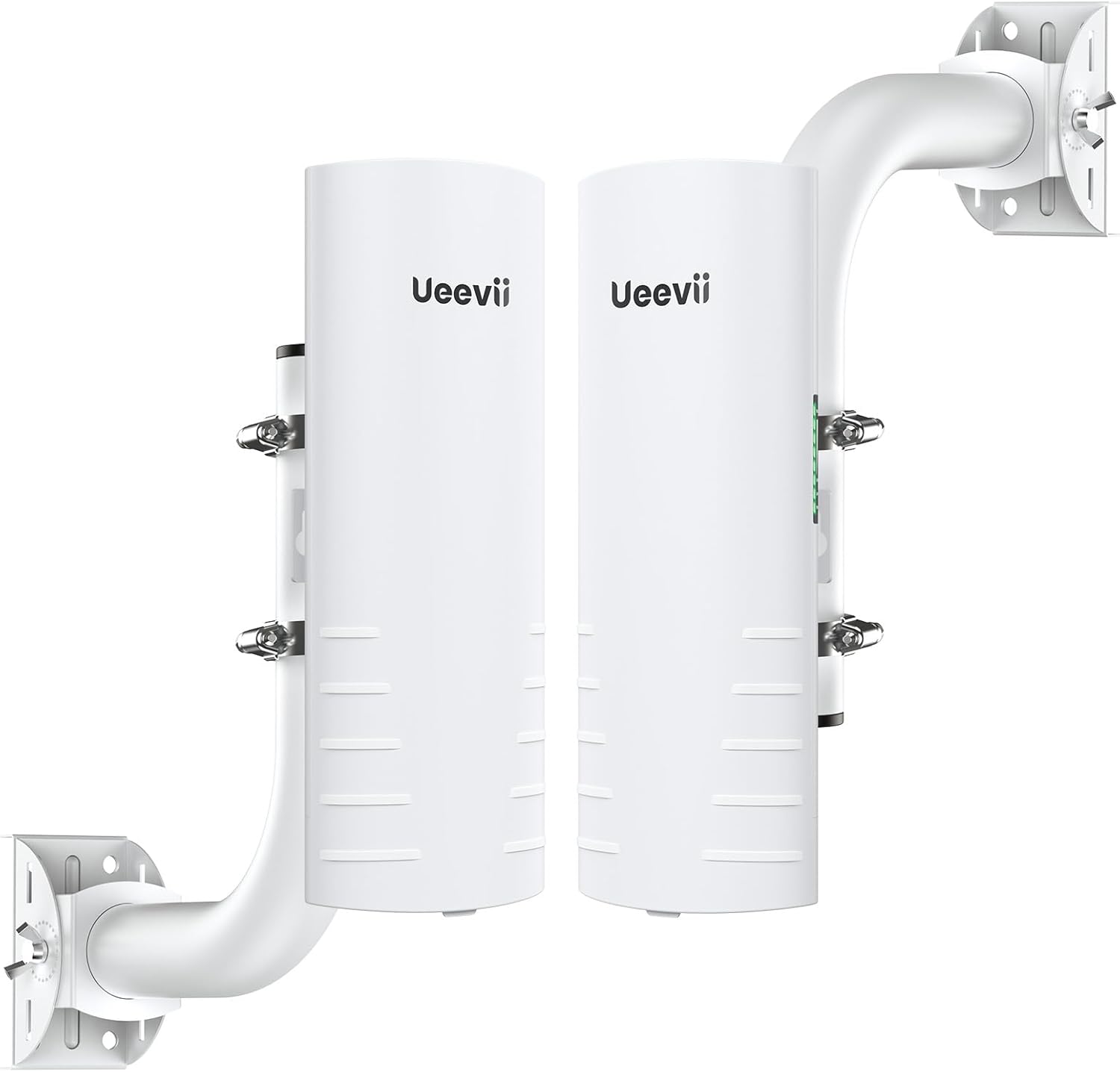 UeeVii CPE452 outdoor wireless bridge front view showing sleek white weatherproof housing