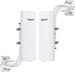 UeeVii CPE452 outdoor wireless bridge front view showing sleek white weatherproof housing