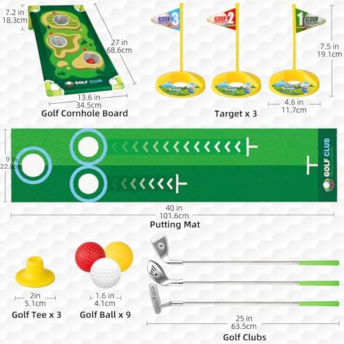 Full contents of Liberry Kids Golf Set for boys and girls