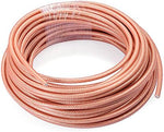 Side profile breakdown of the double silver plated copper braid shielding on the Eightwood RG400 cable