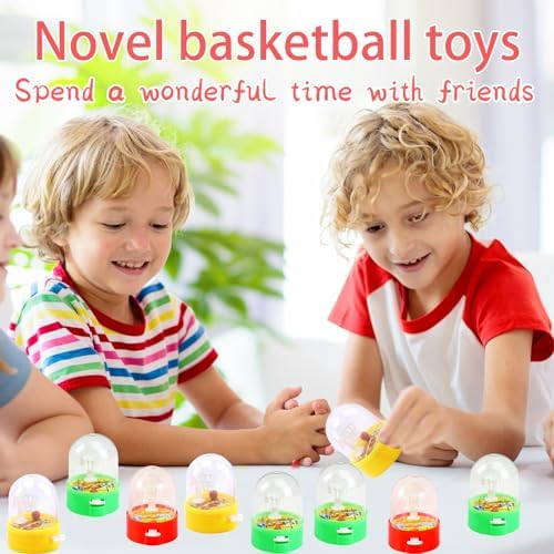 Kids playing with Zasnynua mini finger basketball tabletop games