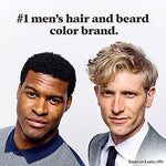 Back label of authentic imported USA mens hair color with ingredients list.