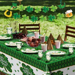 Table setting with St. Patrick's Day party decorations
