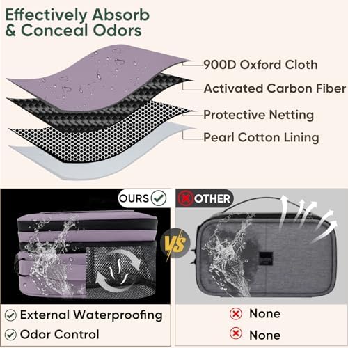 Interior view of Baleine storage bag showing activated carbon lining