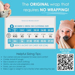 Baby K'tan infant sling carrier holding a newborn in a hip-healthy position