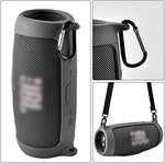 Travel carrying speaker case with detachable shoulder strap accessory