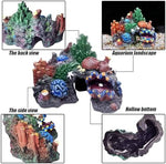 Tfwadmx resin coral house placed inside a freshwater aquarium showing scale and underwater aesthetic.