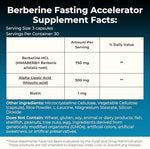 MYOXCIENCE Berberine Hydrochloride with Alpha Lipoic Acid supplement label showing 750 mg dosage.