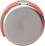 Evernew ultralight titanium cookware inside mesh stuff sack