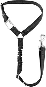 Plutus Pet dog car seat belt front view with metal buckle