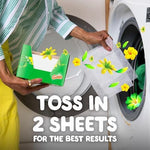 Gain original scent fabric softener sheet close up showing texture