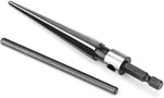 T Handle Tapered Reamer Tool 3-13mm(1/8-1/2 ), 6 Fluted Chamfer Bridge Pin Hole Handheld Chaser, 45# Steel 1/4" Hex Shank Durable for Chamfering Taper Holes Countersink Latches Guitar - Image 9