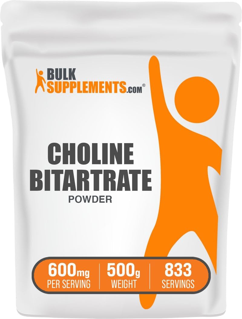 Side view of BulkSupplements Choline Bitartrate 100g pouch