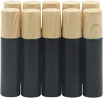 Kesell 10Pcs 10ml Frosted Glass Roll On Bottles | Refillable & Leak-Proof Travel Size, Stainless Steel Rollerball, Plastic Lid, for Essential Oils, Perfume, Blue - Image 11