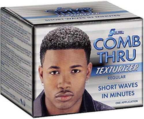 Lusters texturizer kit regular strength box showing application details and wave style visual results