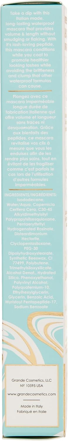 Grande Cosmetics peptide mascara tube close up shot