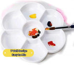 Dtacke washable porcelain watercolor palette close up of mixing wells