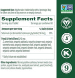 MegaFood Selenium supplement bottle showing food and herb blend ingredients