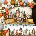 Dimensions display of the 54 by 108 inch disposable theme party decoration supply.