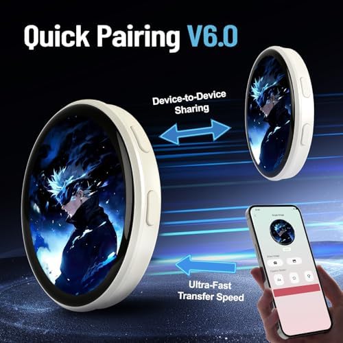 Interactive digital photo and GIF display name tag for anime conventions
