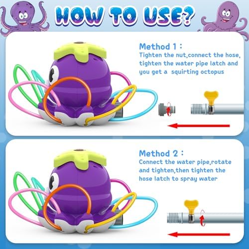 Authentic imported Samtop kids sprinkler packaging and connector parts