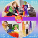 Toddler using Covelico sensory scarves for creative dance movement