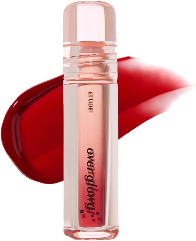 ETUDE Over Glowy Lip Stain Tint #12 Ruby Love | Non-Sticky Vegan Lip Tint | Moisturized & Long-lasting Lip Gloss | Daily Tint for Dry Lips, Korean Makeup - Image 12
